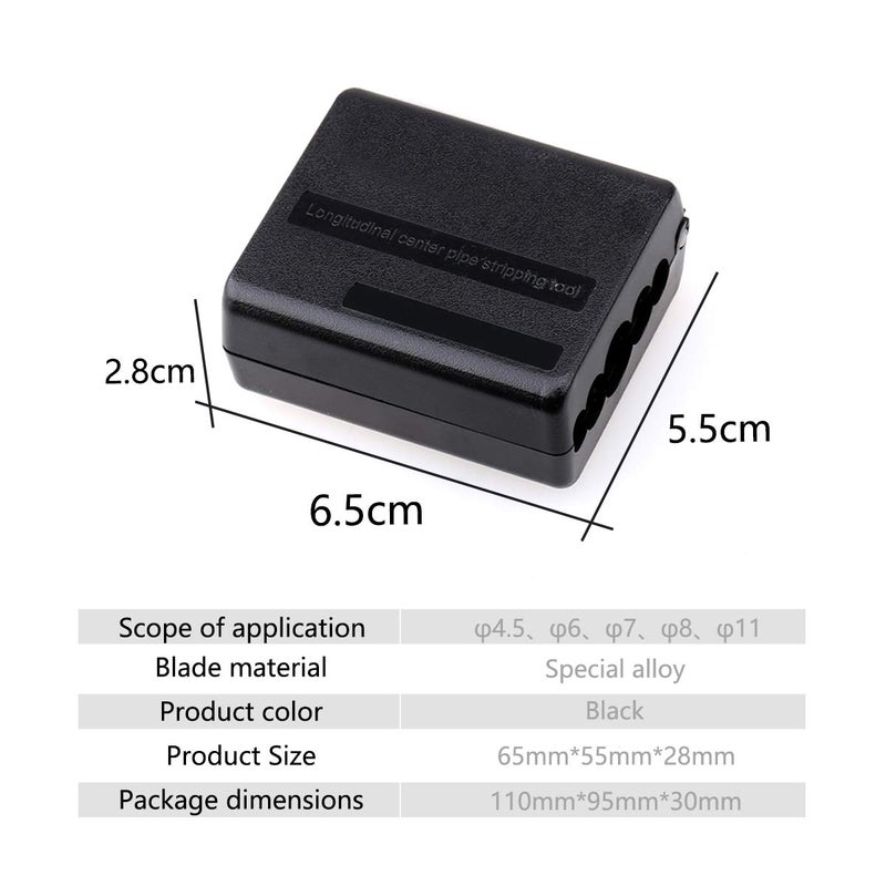 KELUSHI Fiber Optic Cable Jacket Stripping Tool, 4.5-11mm, Black, Special Super Alloy - Image 5